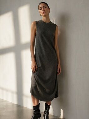 ROOTS Sleeveless Knit Dress Size L | Minimal Chic Editorial